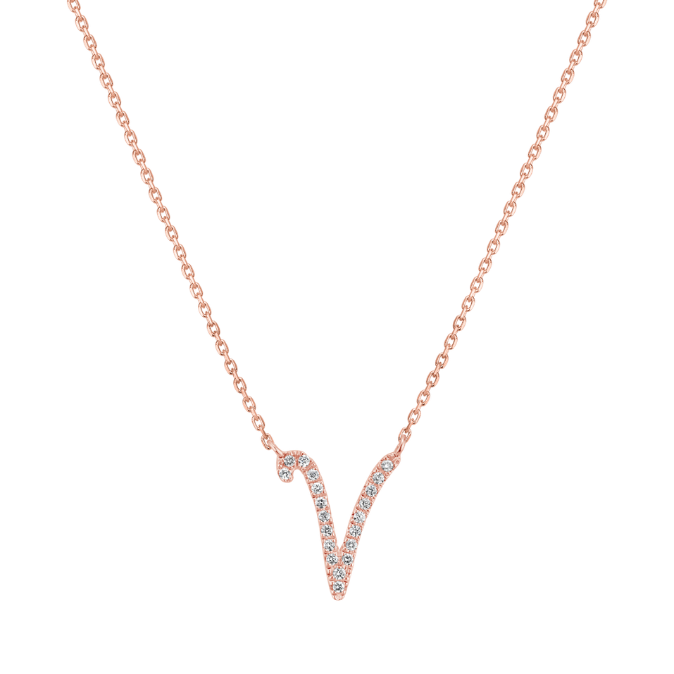 Náhrdelník s diamanty Curly Glitter V