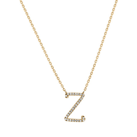 Náhrdelník s diamanty Curly Glitter Z