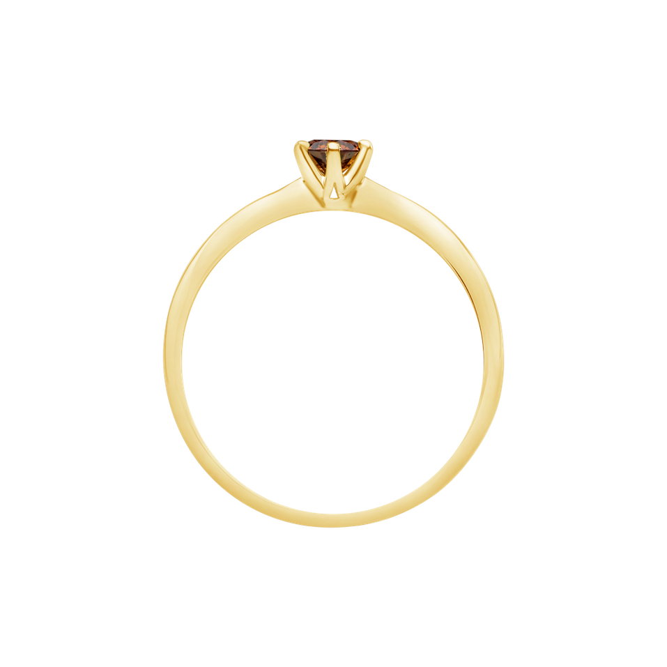 Prsten s oranžovým diamantem Eternal Joy