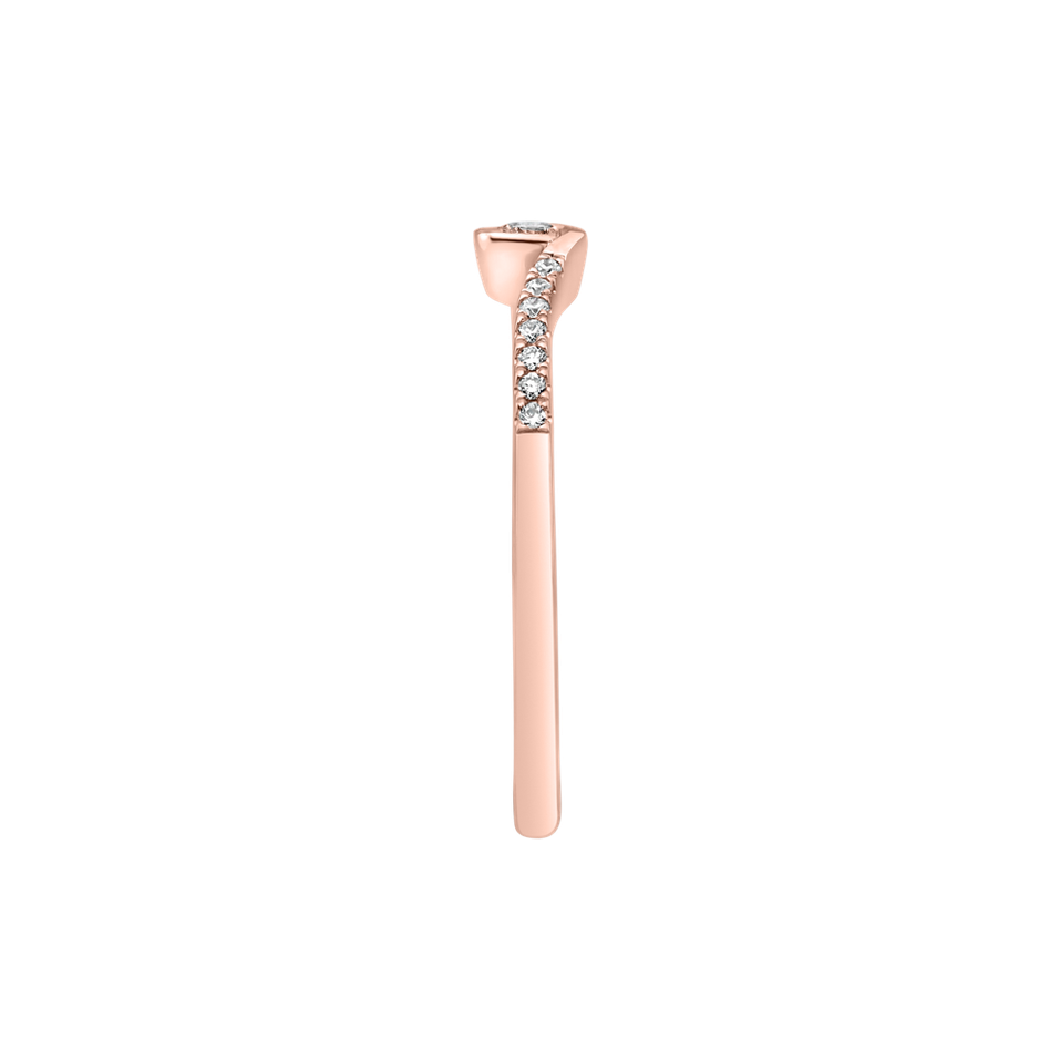 Prsten s diamanty Love Twist