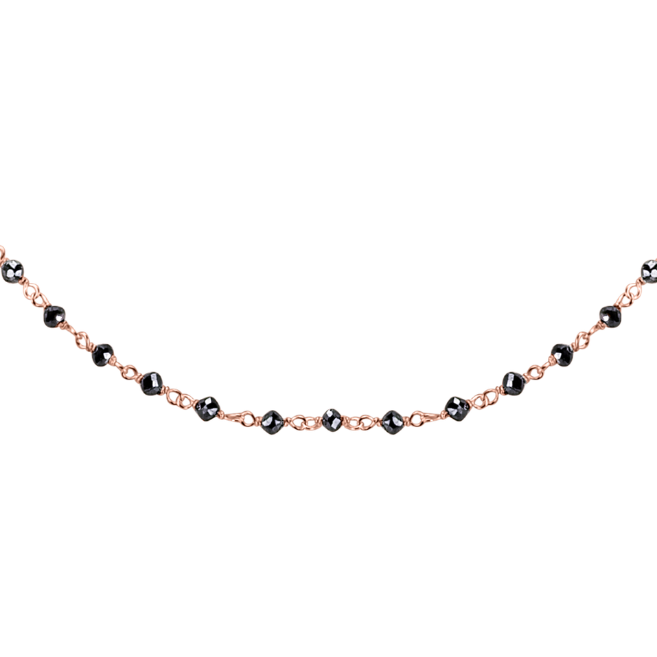 Náhrdelník s černými diamanty Dark Melody