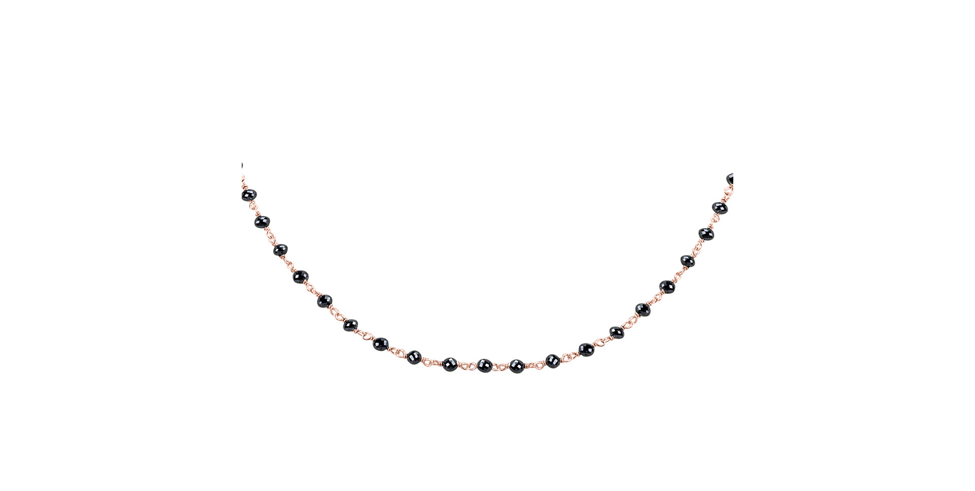 Náhrdelník s černými diamanty Dark Melody