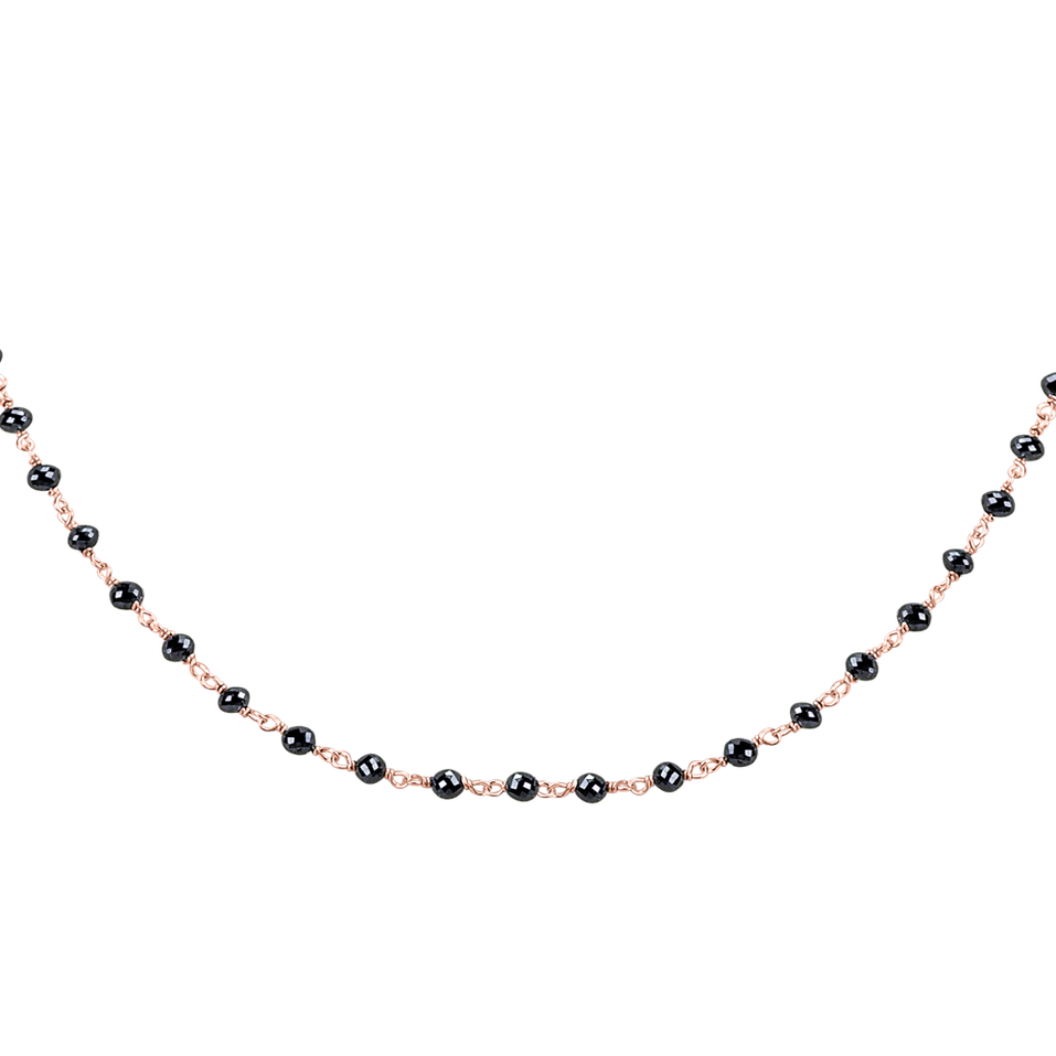 Náhrdelník s černými diamanty Dark Melody