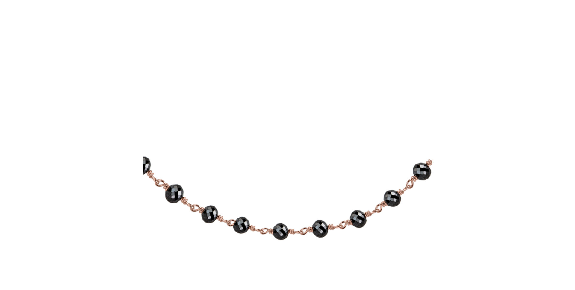 Náramek s černými diamanty Dark Melody