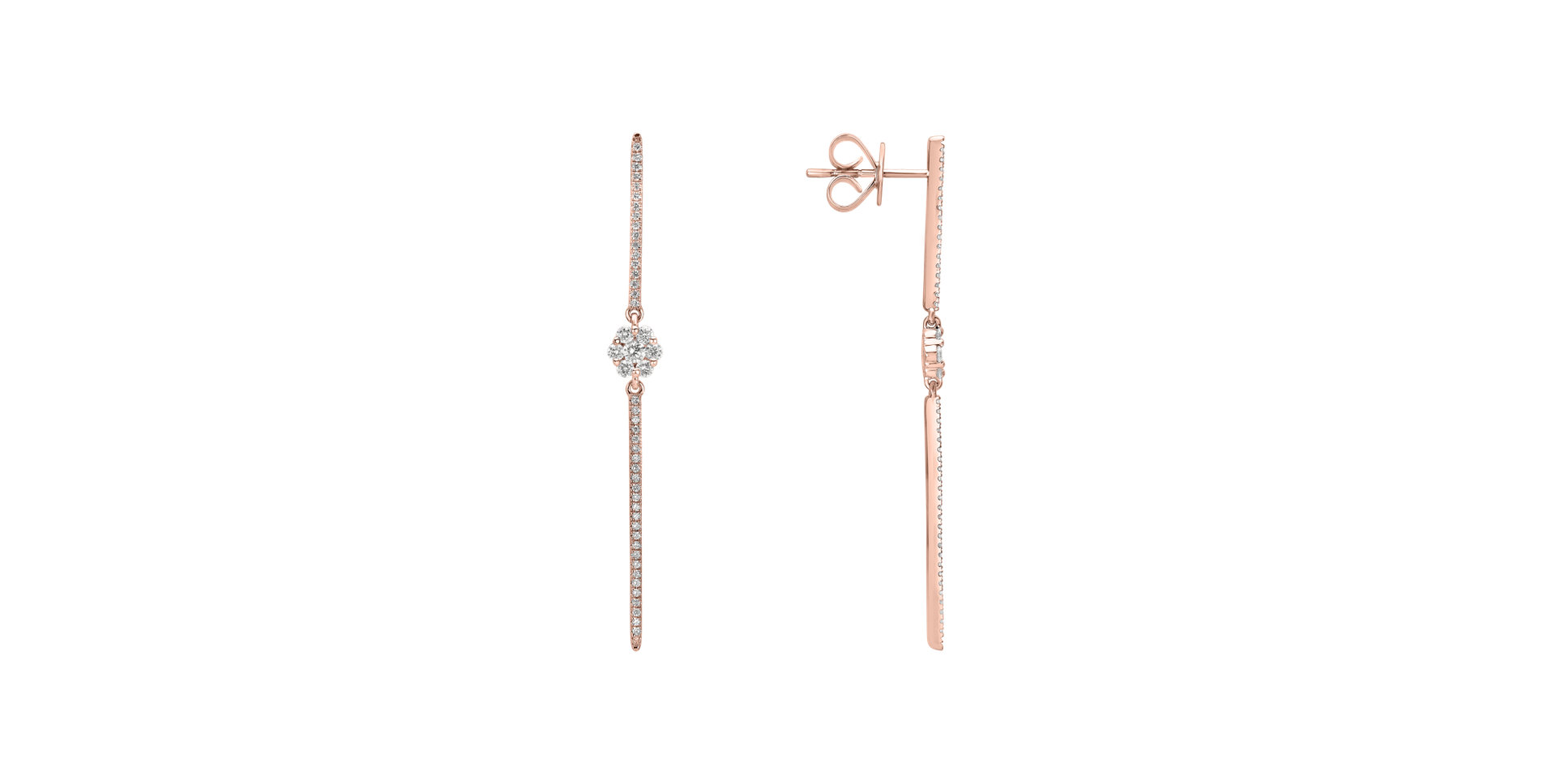 Náušnice s diamanty Diamond Waterfall