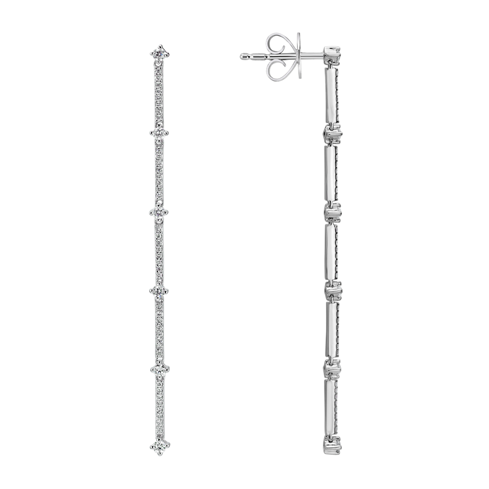 Náušnice s diamanty Delicate Waterfall