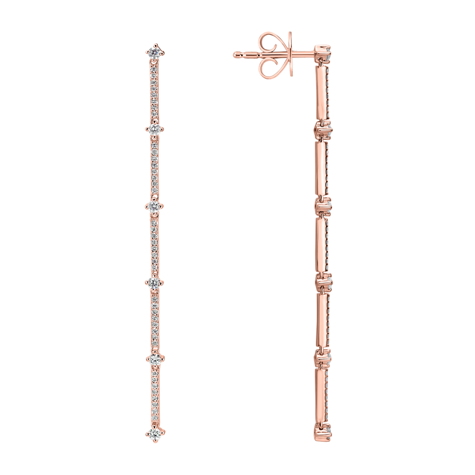 Náušnice s diamanty Delicate Waterfall