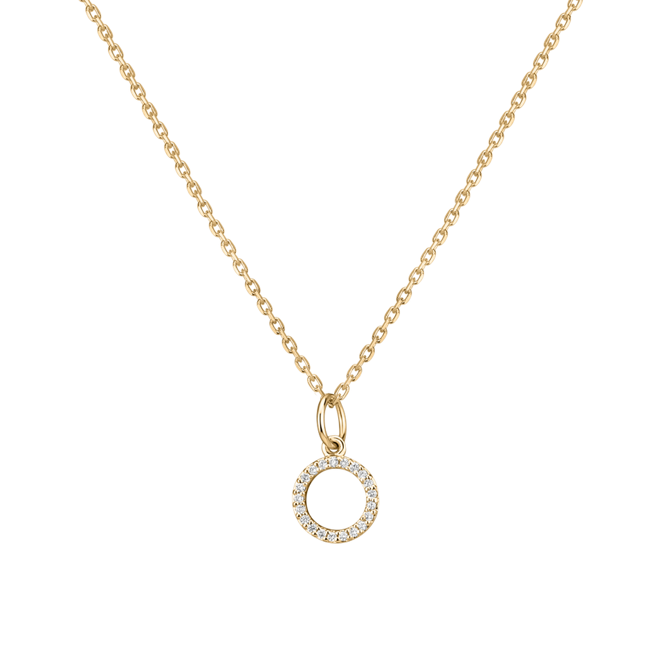 Přívěsek s diamanty Line Glitter  O