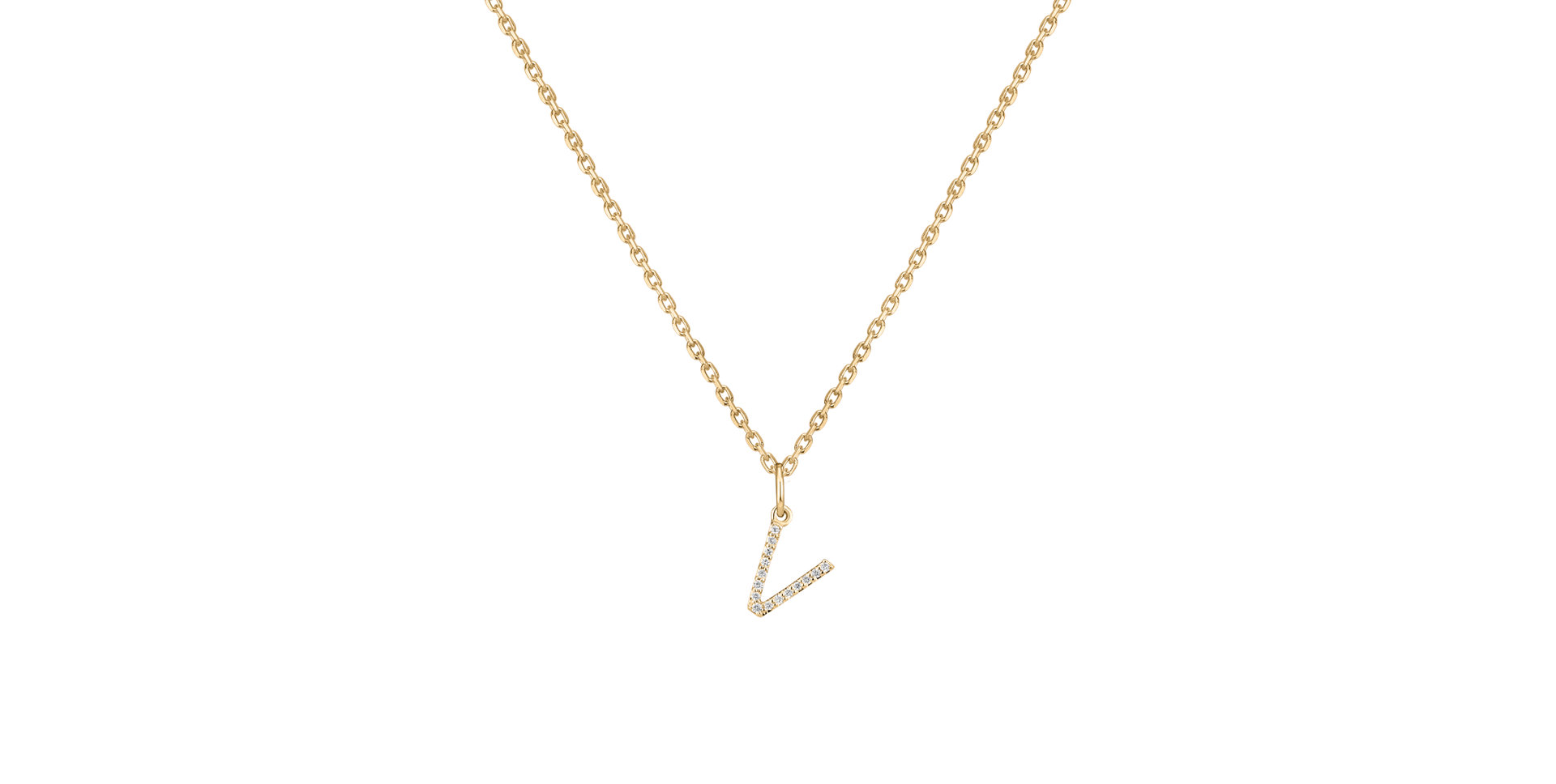 Přívěsek s diamanty Line Glitter  V