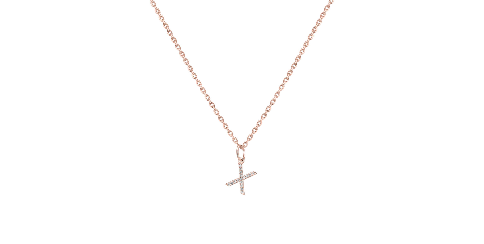 Přívěsek s diamanty Line Glitter  X