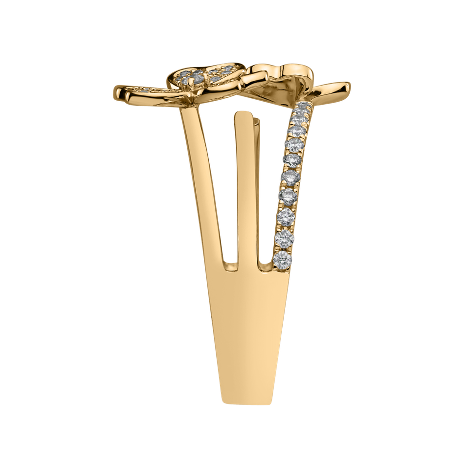 Prsten s diamanty Flowering Garden