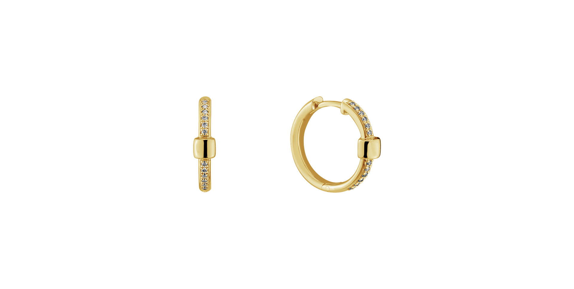 Náušnice s diamanty Charming Square