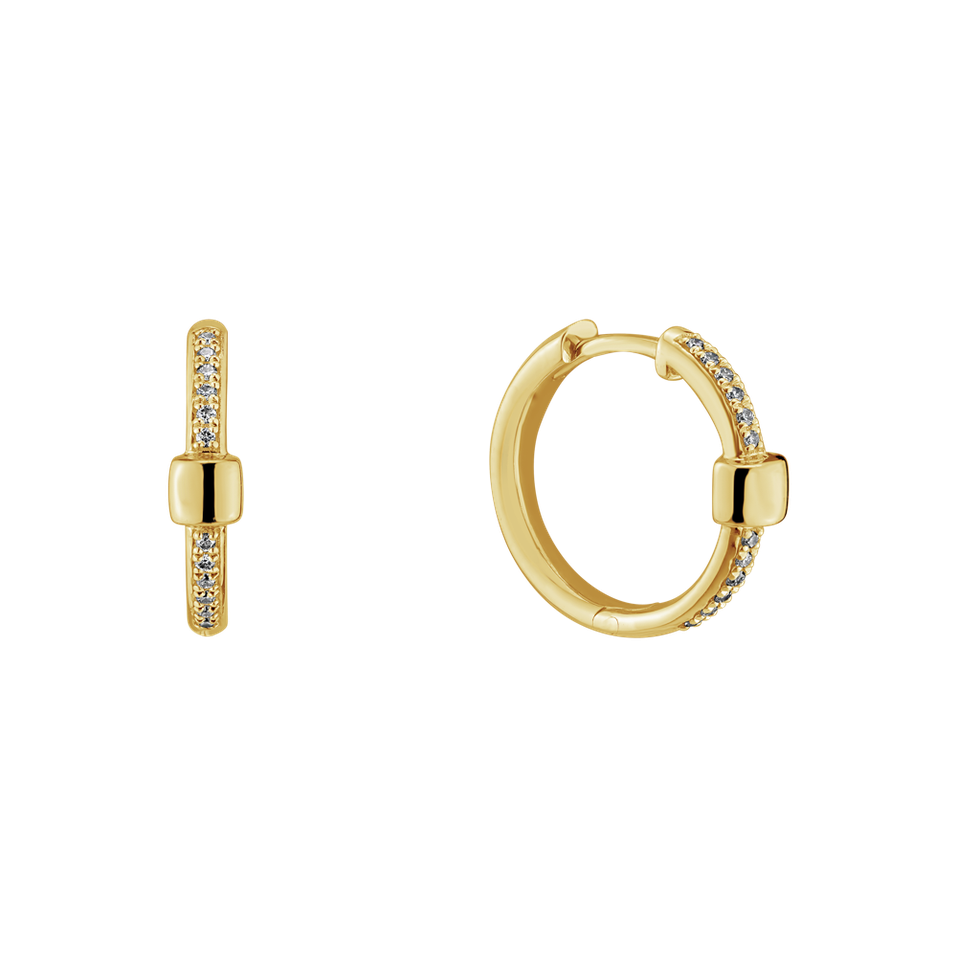 Náušnice s diamanty Charming Square