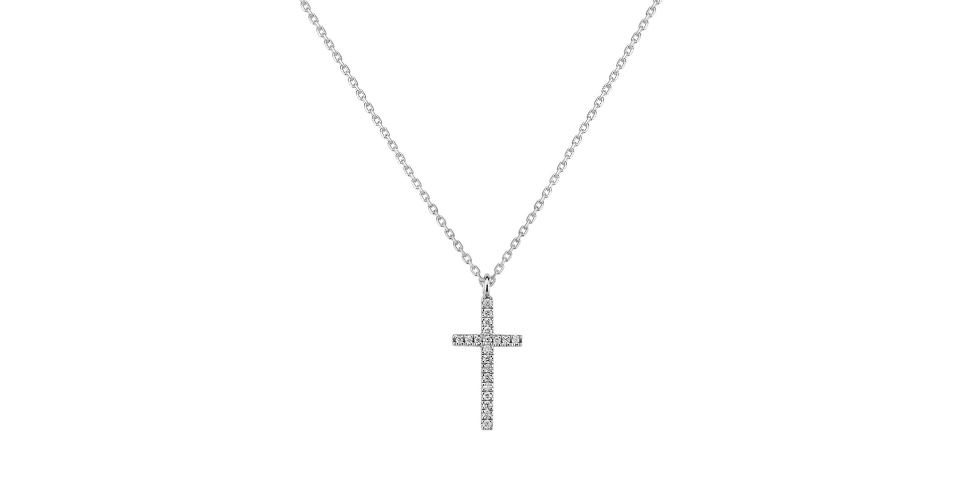 Náhrdelník s diamanty Shimmering Cross