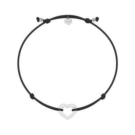 Diamantový náramek se šňůrkou Love