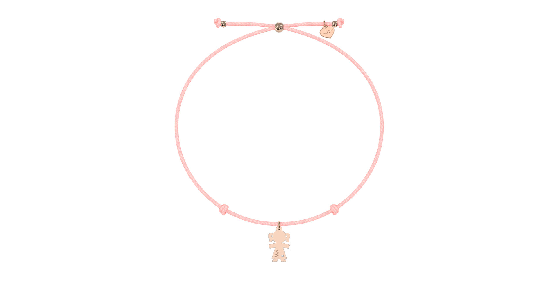 Diamantový náramek se šňůrkou Girl