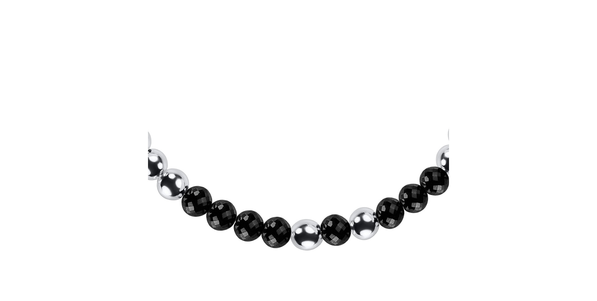 Náramek s černými diamanty Marbles Mood