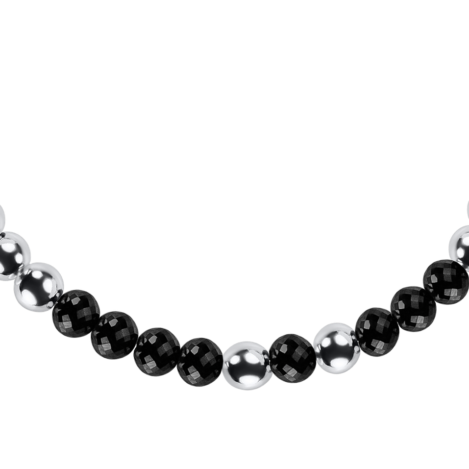 Náramek s černými diamanty Marbles Mood