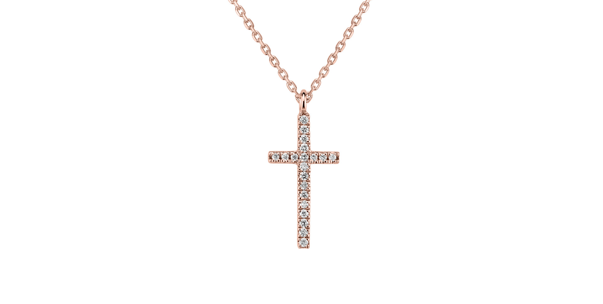 Náhrdelník s diamanty Shimmering Cross