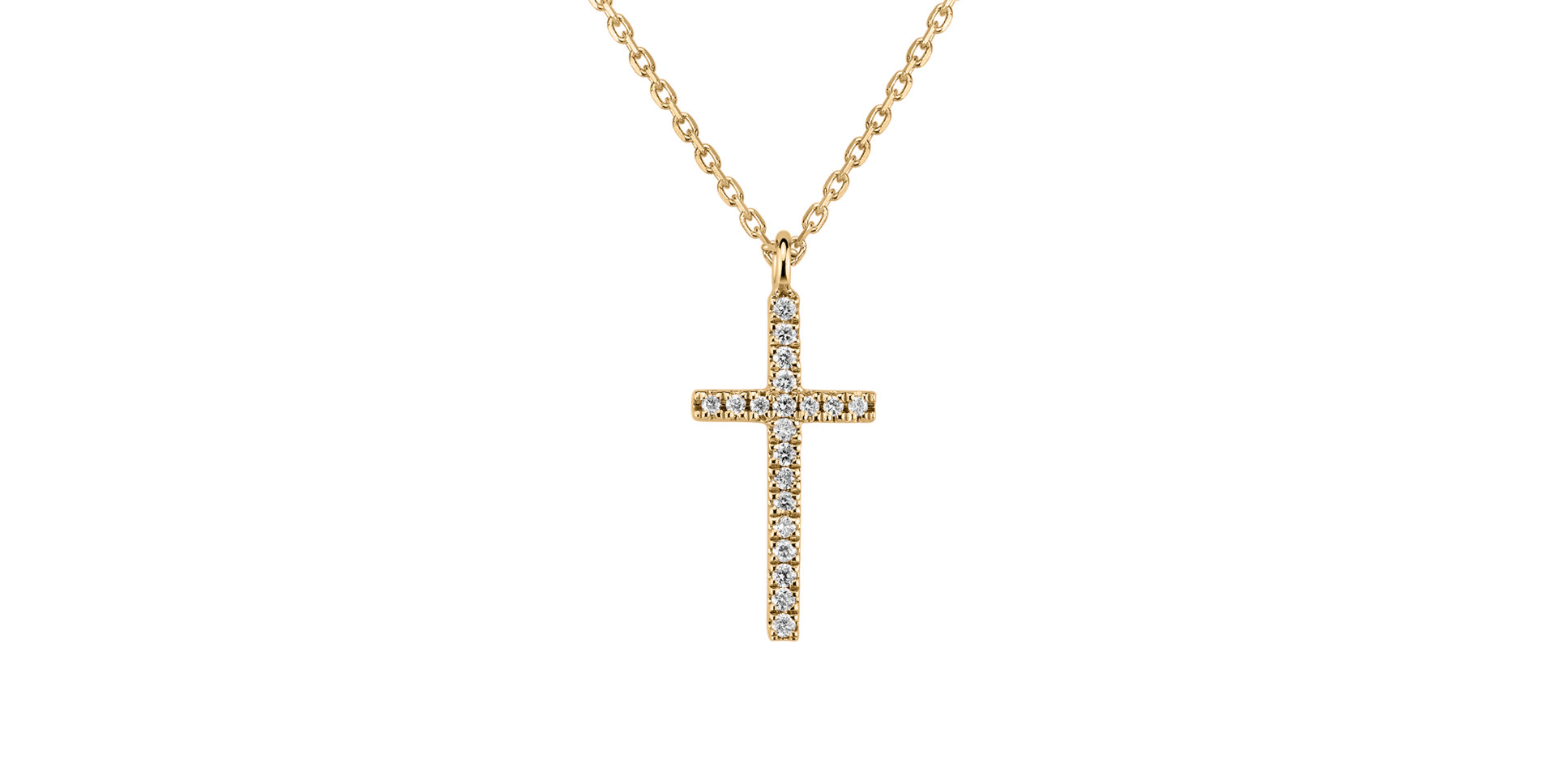 Náhrdelník s diamanty Shimmering Cross