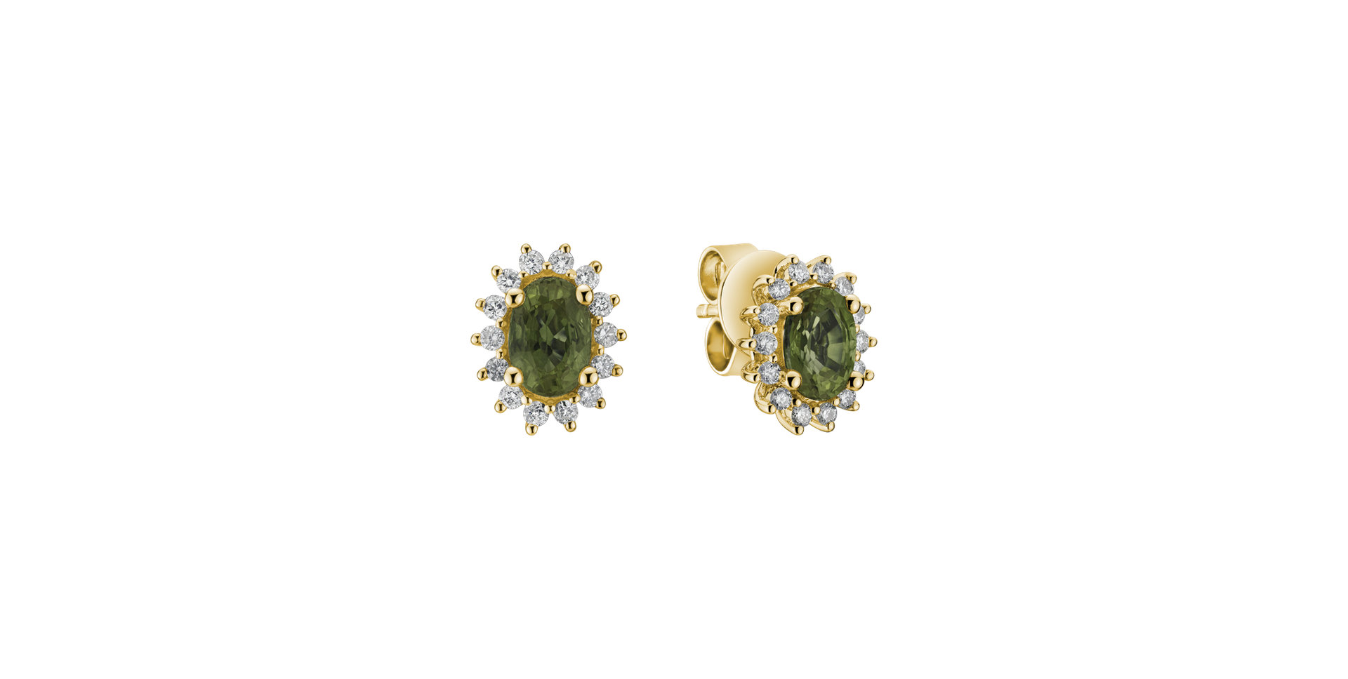 Náušnice s safírem a diamanty Princess Sparkle