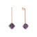Náušnice s ametystem diamanty Stylianos3