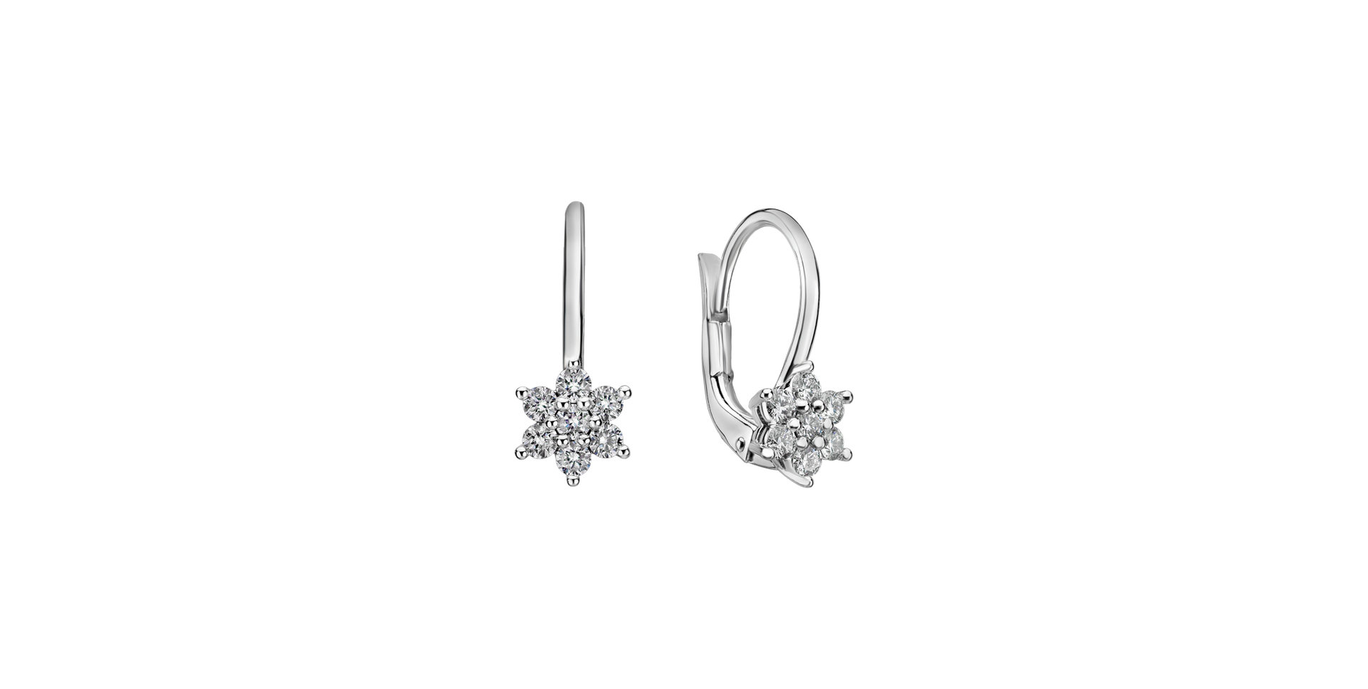 Náušnice s diamanty Magic Snowflakes