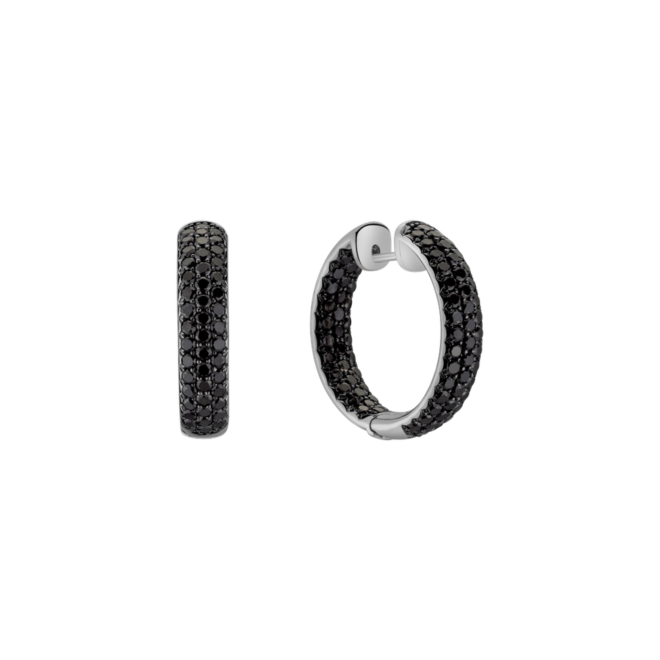 Náušnice s černými diamanty Aristocratic Taste