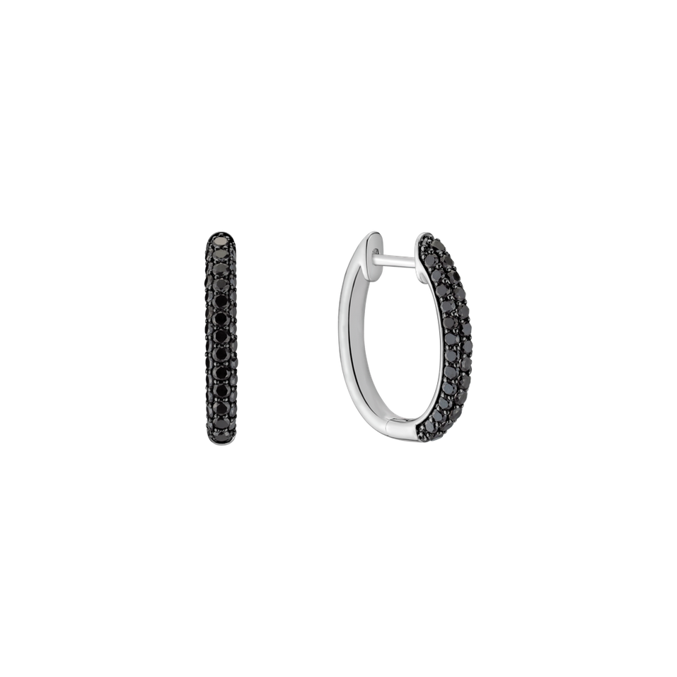 Náušnice s černými diamanty Grandiose Dew