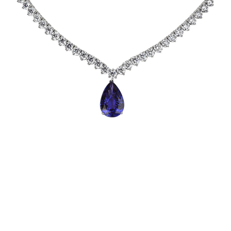 Náhrdelník s tanzanitem a diamanty Duskborn Age