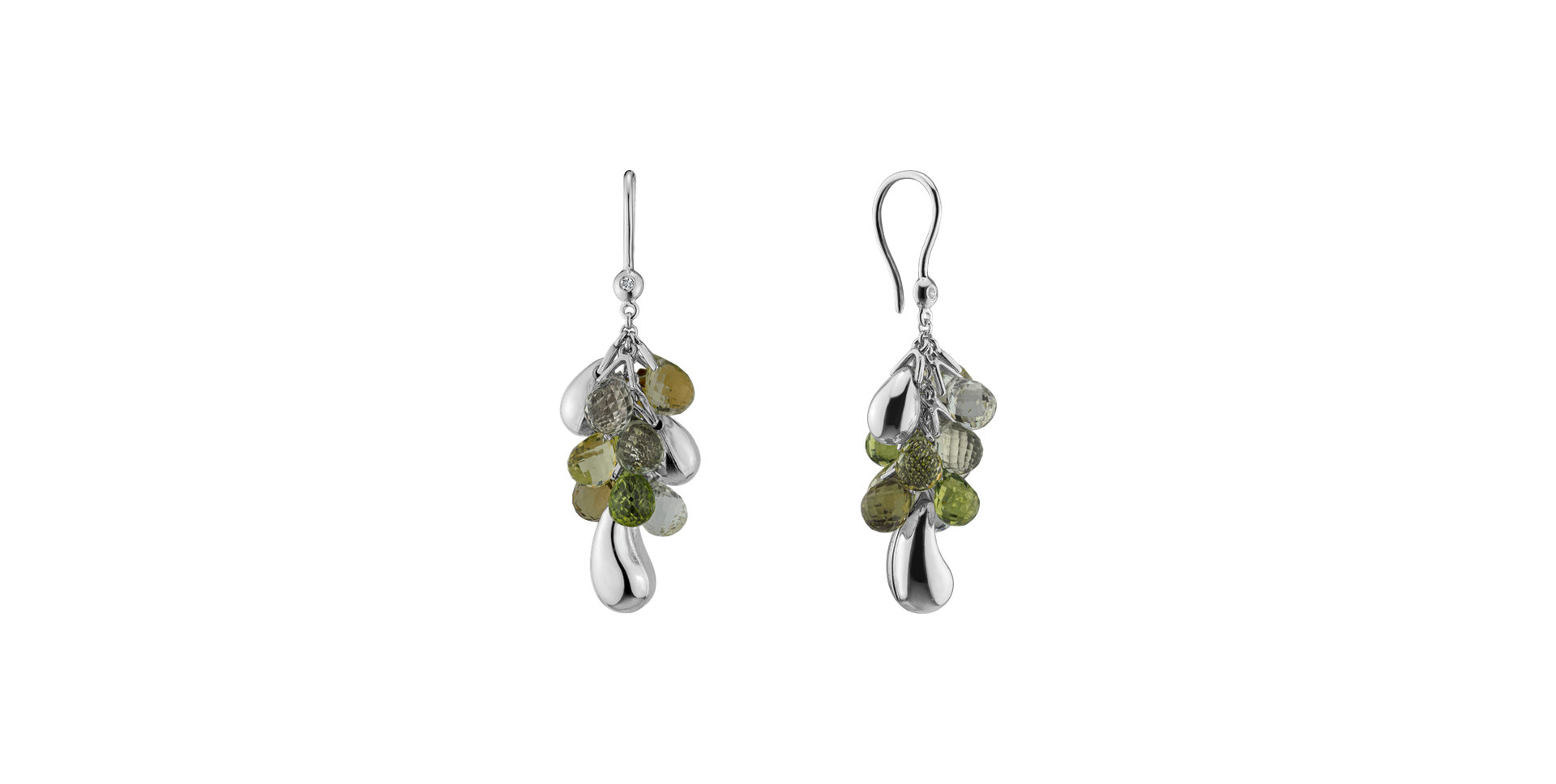 Náušnice s diamantem a drahokamy Loggia