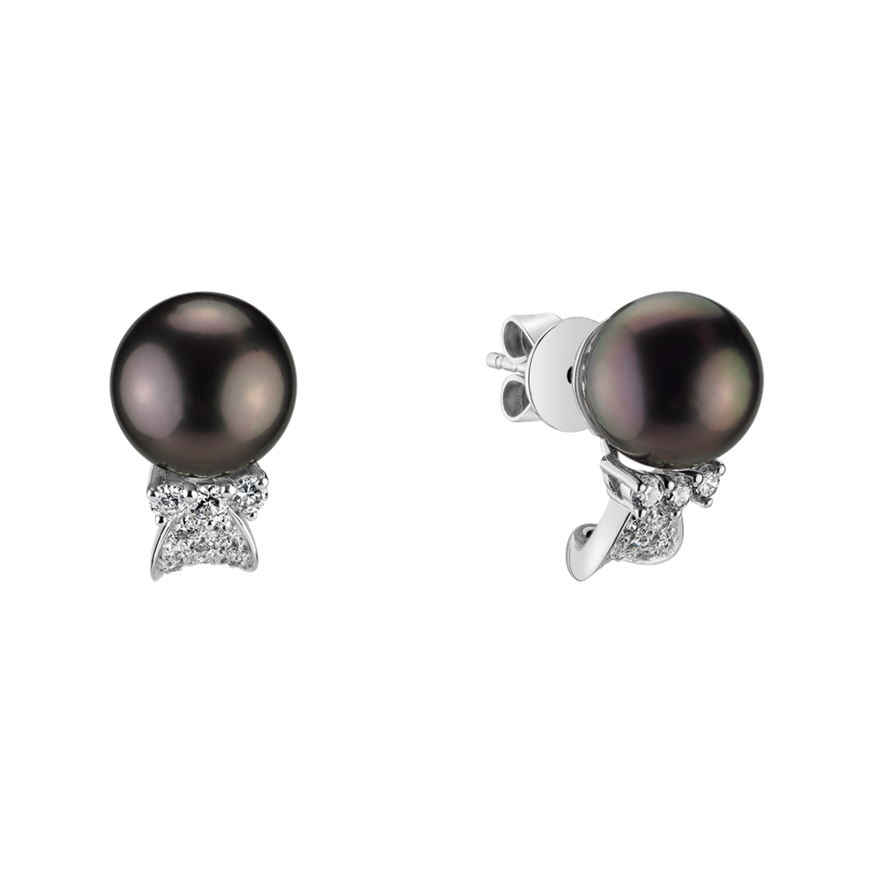 Náušnice s perlou a diamanty Sea Limbo
