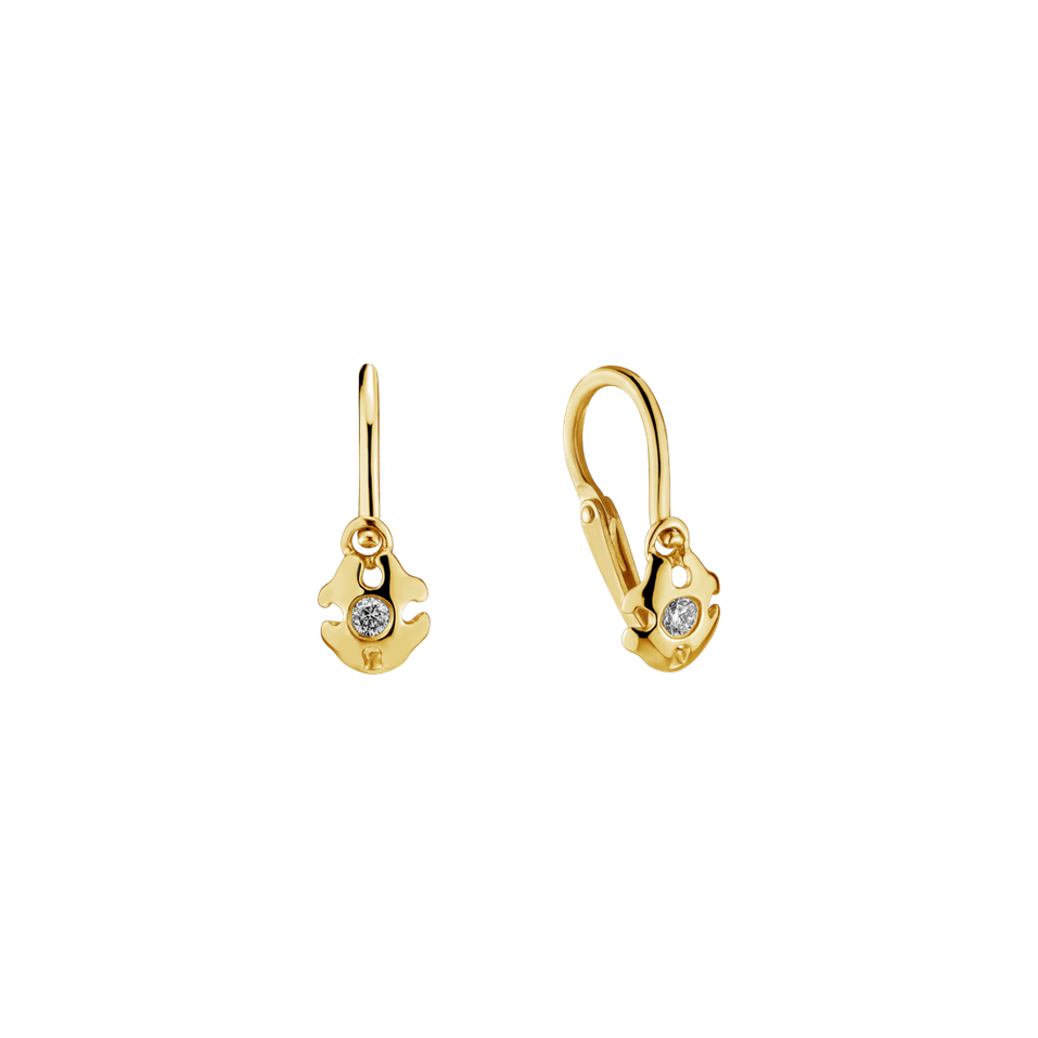 Dětské náušnice s diamantem Kira