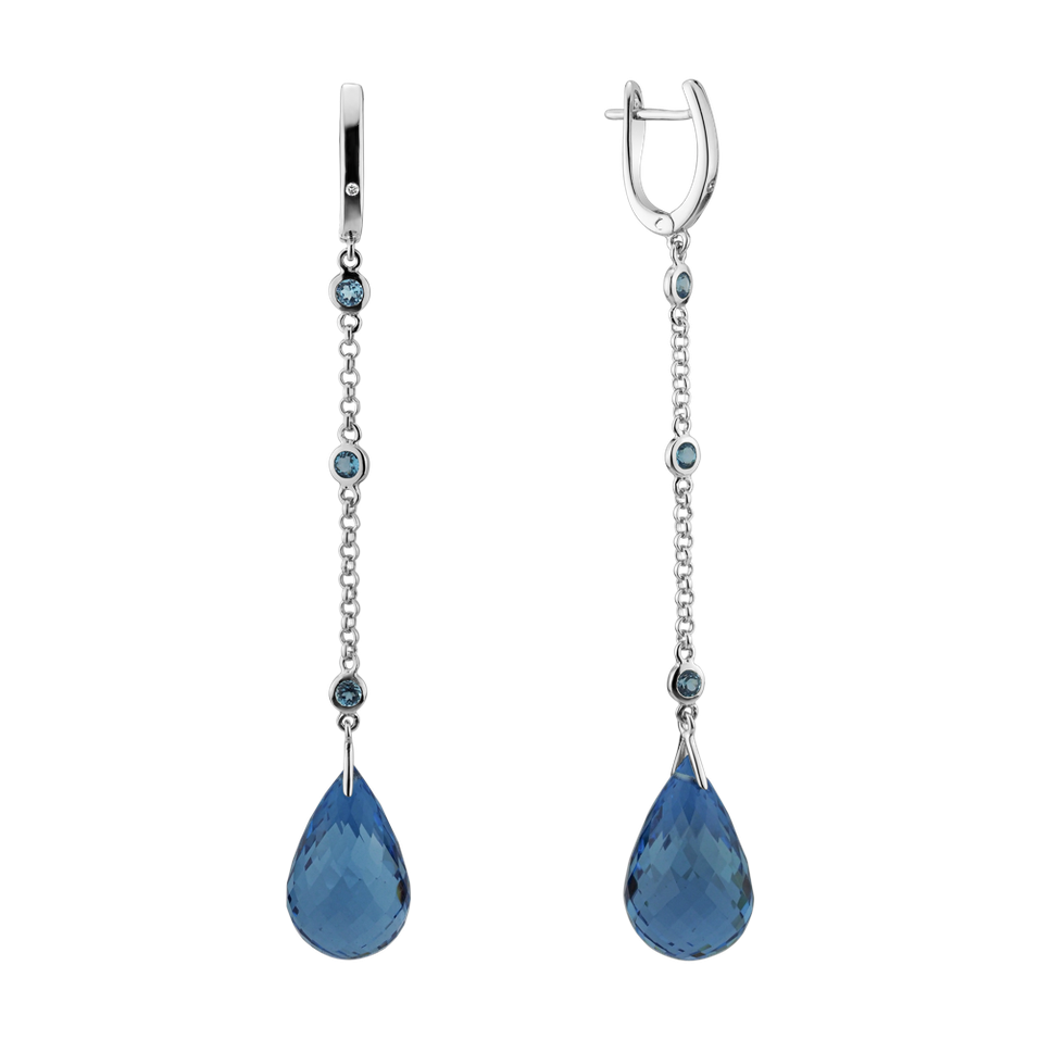 Náušnice s topazy a diamanty Tarquinia