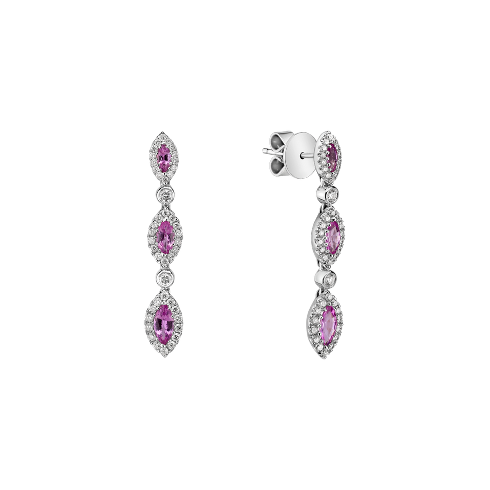 Náušnice s diamanty a safíry June