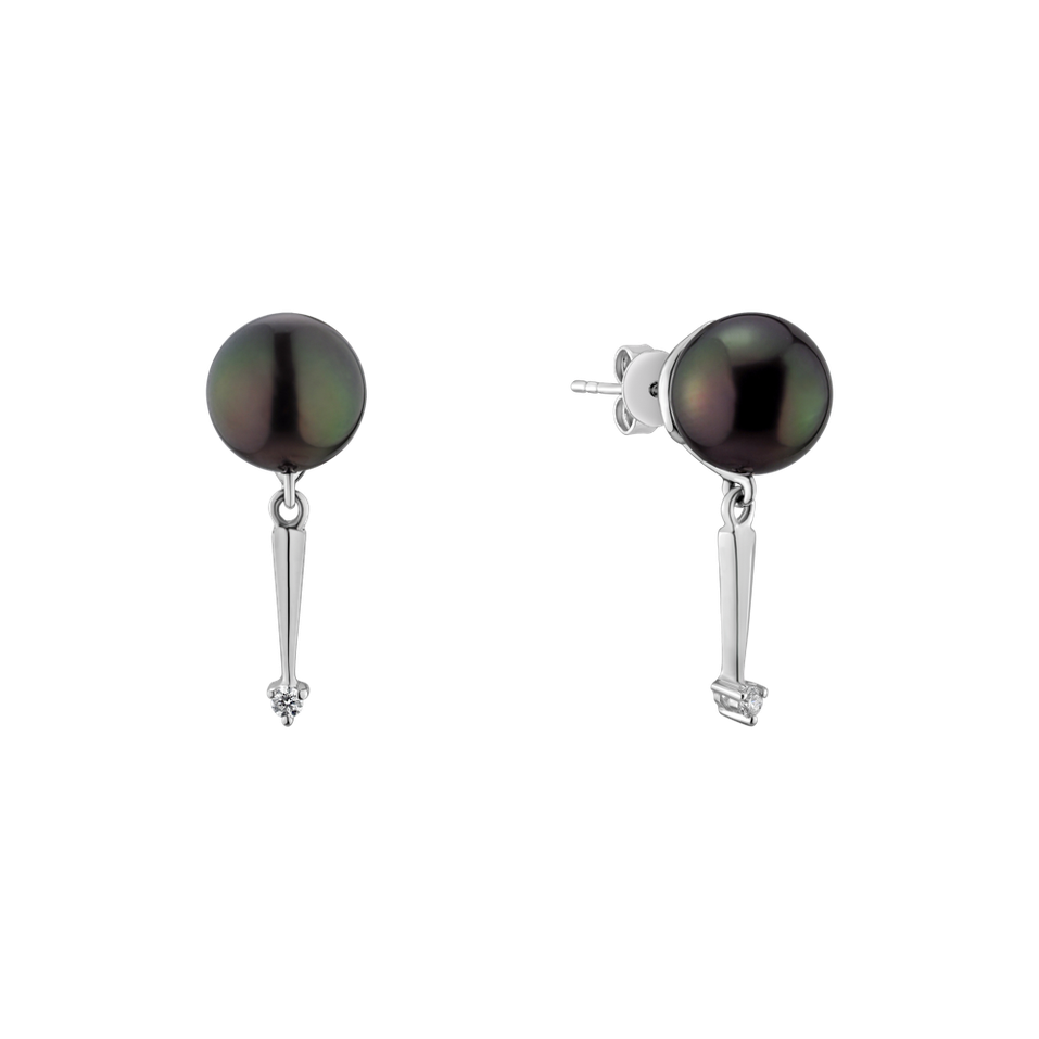 Náušnice s perlou a diamanty Mighty Sea