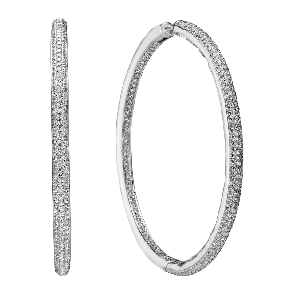 Náušnice s diamanty Endless Circles