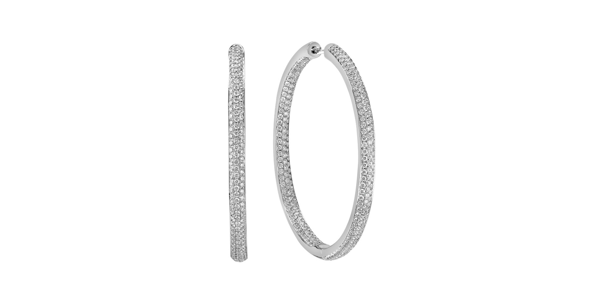 Náušnice s diamanty Luxury Circles