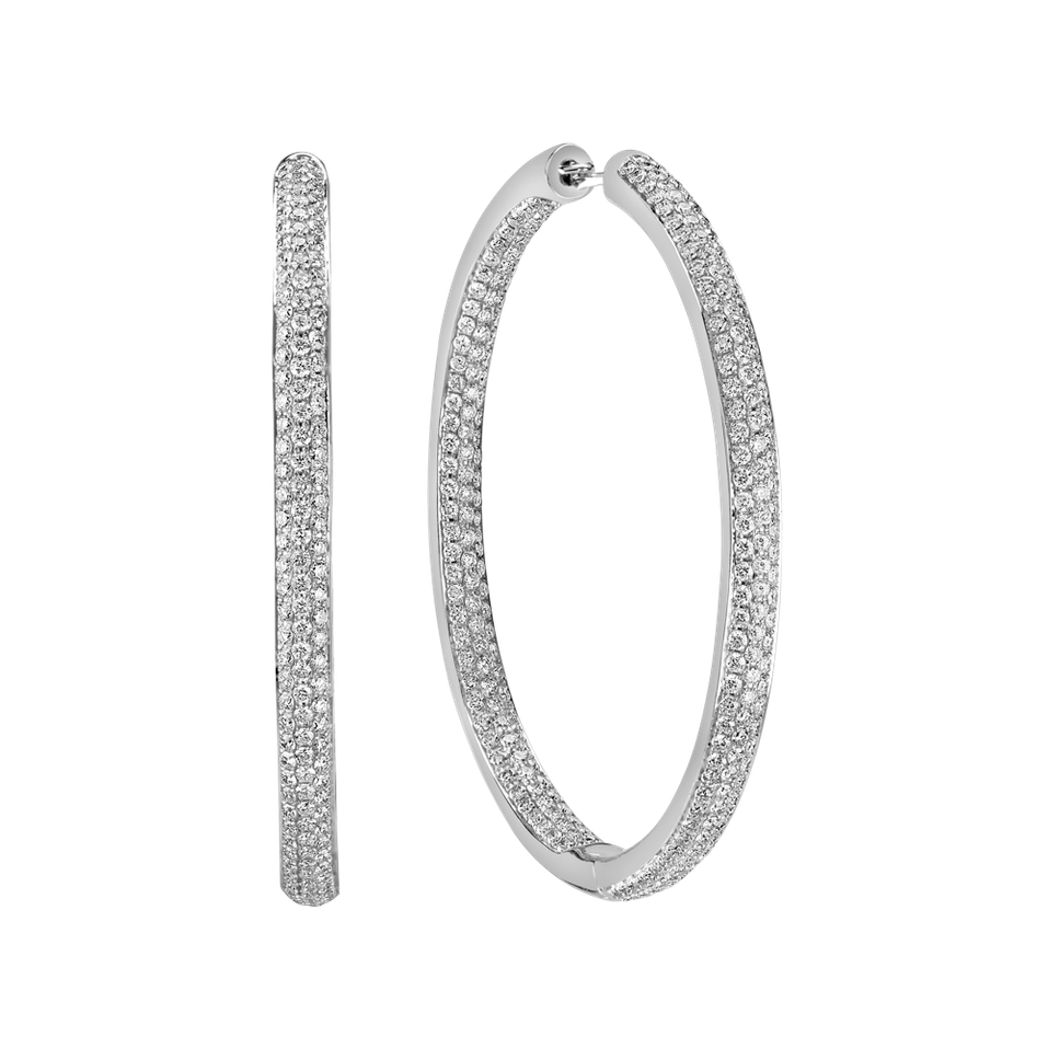 Náušnice s diamanty Luxury Circles