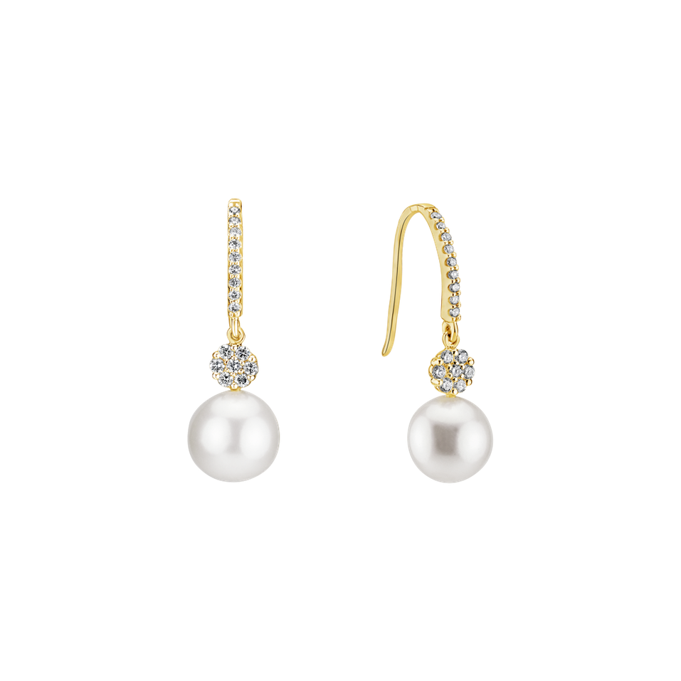 Náušnice s perlou a diamanty Sea Glory