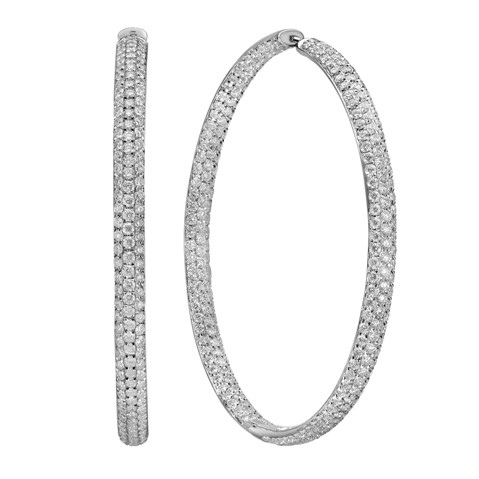 Náušnice s diamanty Glittery Circles