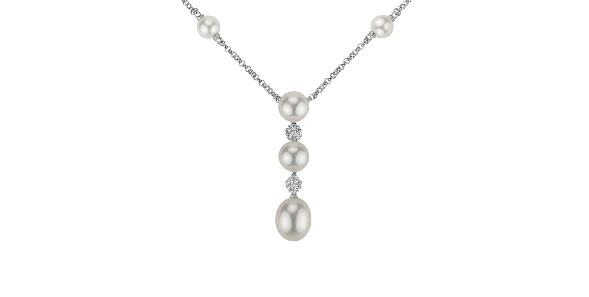 Náhrdelník s perlami a diamanty Ancient Sea