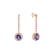 Náušnice s ametystem diamanty Chivalry3