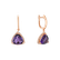 Náušnice s ametystem diamanty Ambitious Project3