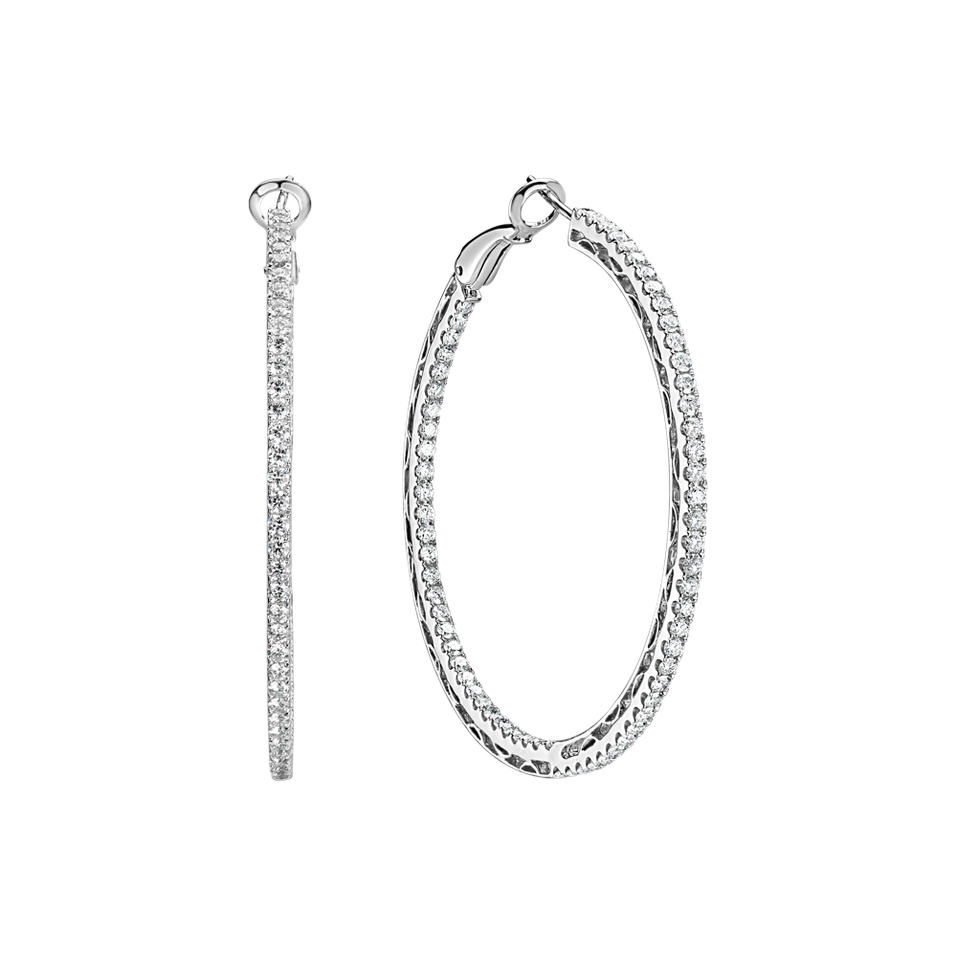 Náušnice s diamanty Glossy Rain