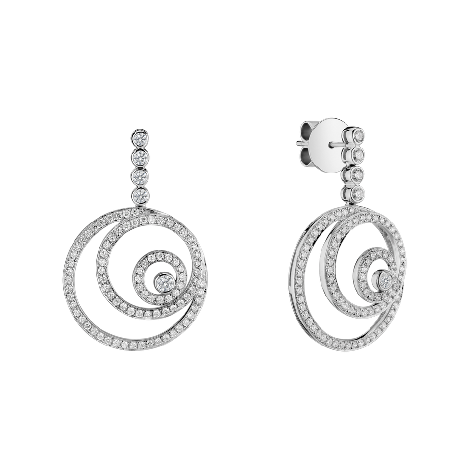 Náušnice s diamanty Noble Spiral