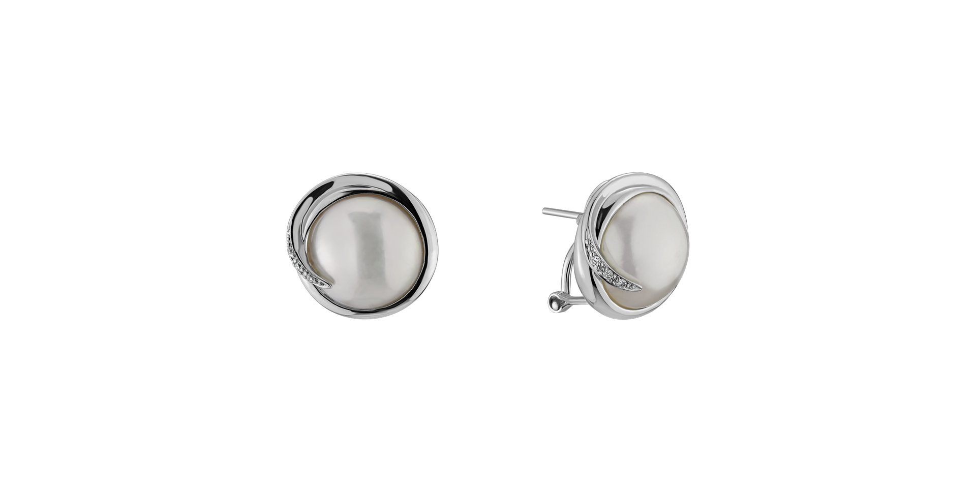 Náušnice s perlou a diamantem Lorena Waves