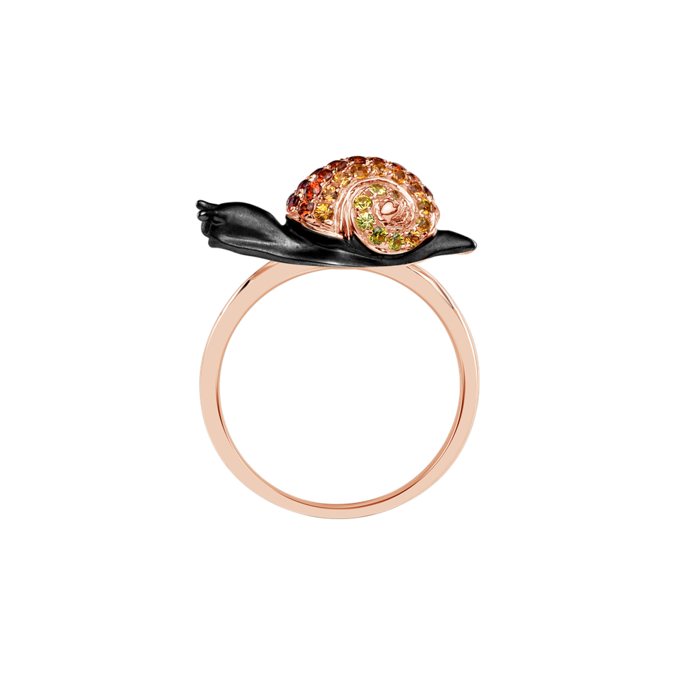 Prsten se safíry Luxury Snail