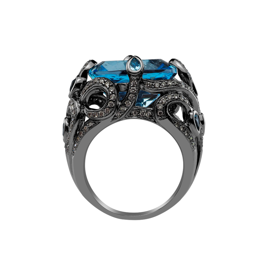 Prsten s topazem a diamanty Maria Callas