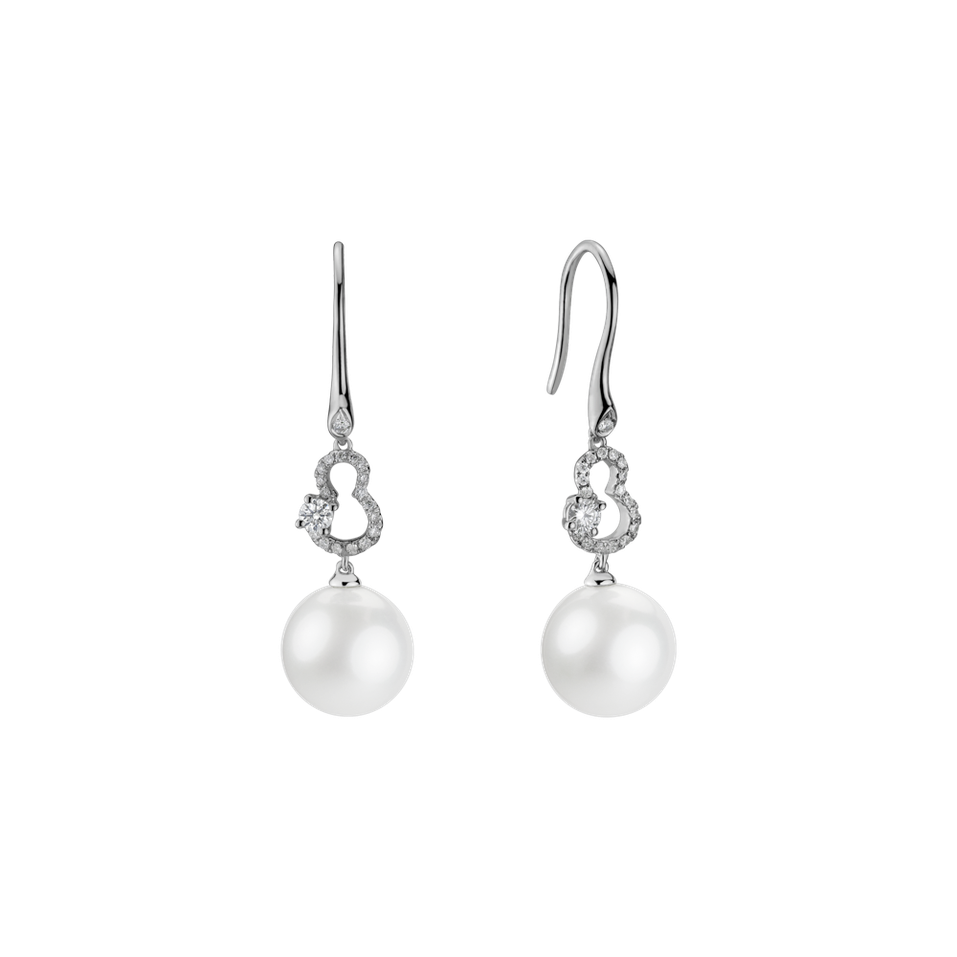 Náušnice s perlou a diamanty Esdras
